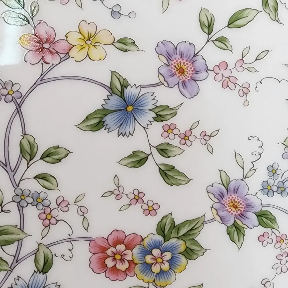 Floral Gold Rimmed plate Andrea by Sadek